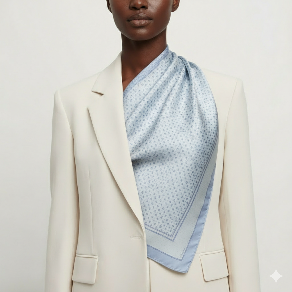 Tuch Seide- Blue Whisper