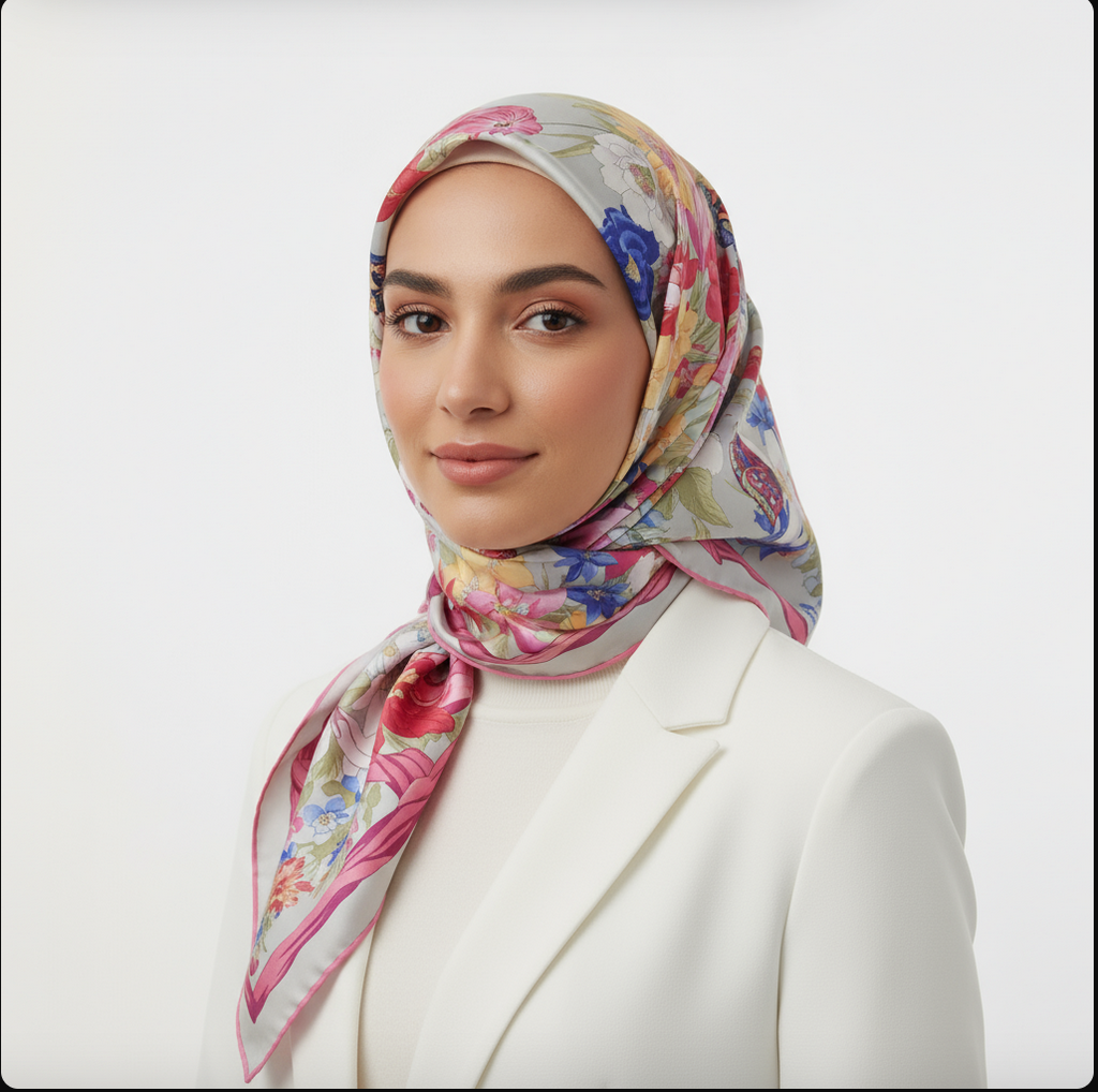 Tuch Seide - Blooming Grace