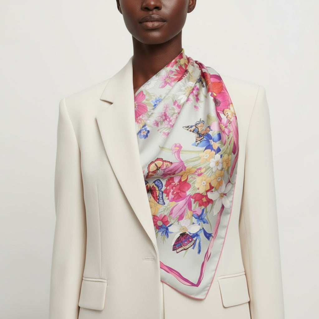 Tuch Seide - Blooming Grace