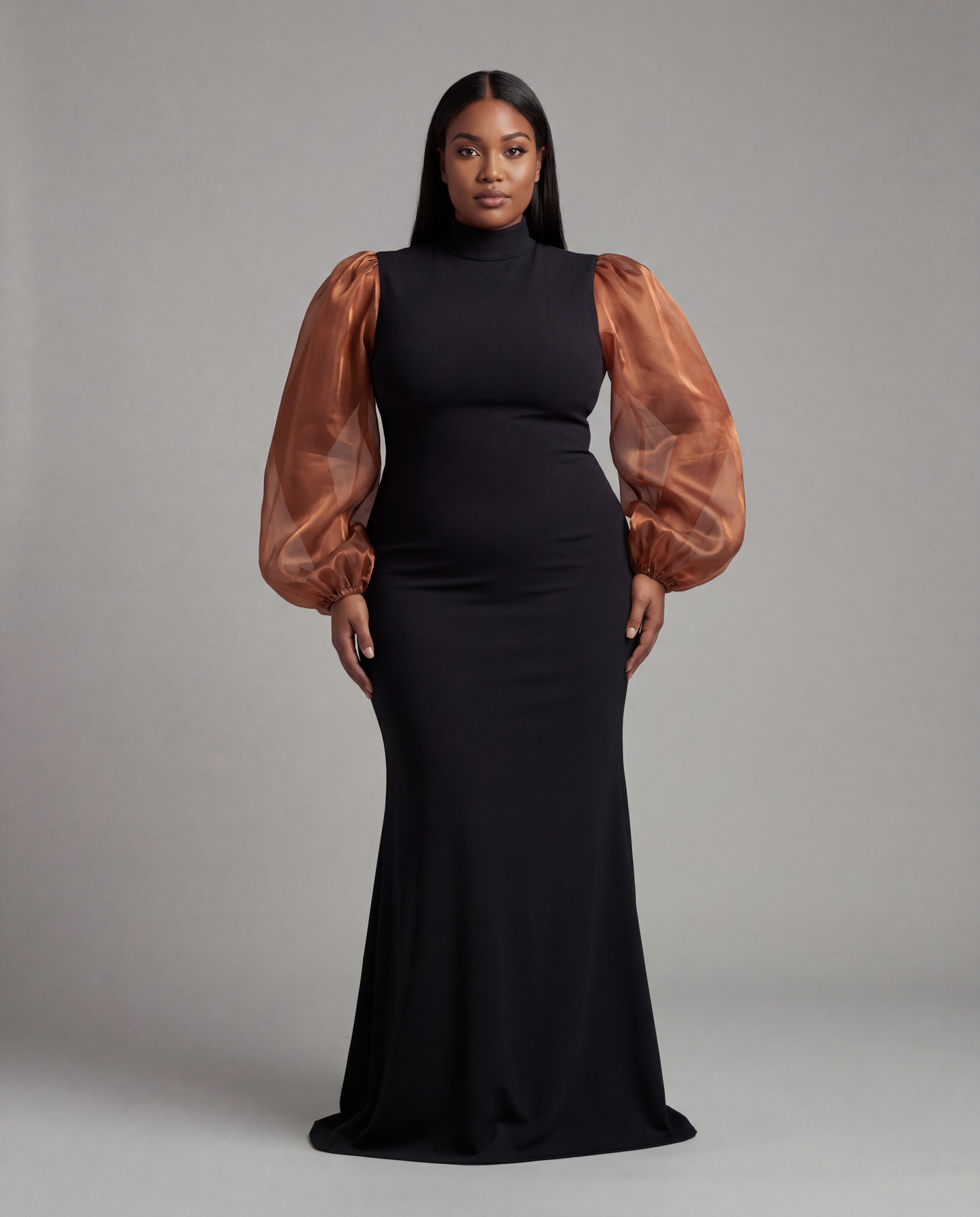 Volume Sleeve Gown – Copper