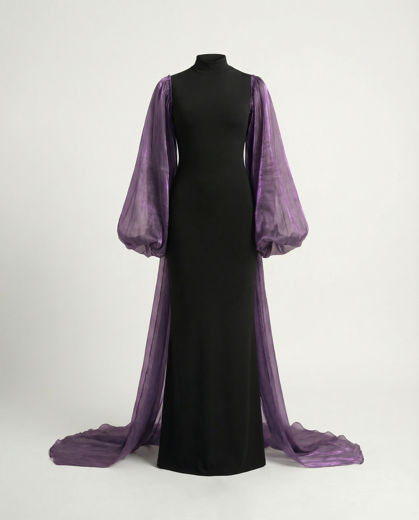 Sheer Sleeve Gown – Amethyst