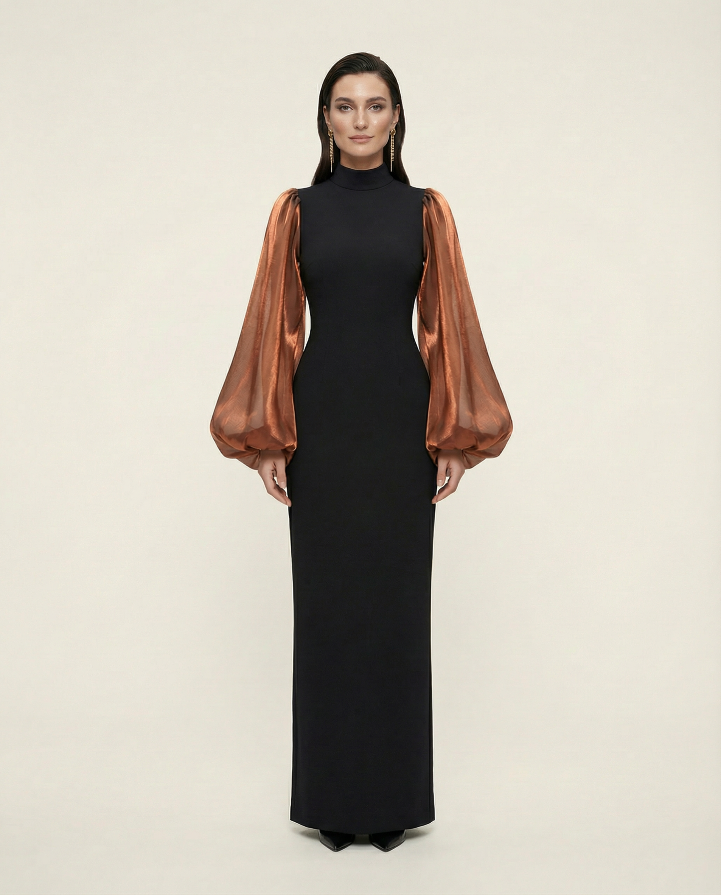 Volume Sleeve Gown – Copper