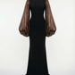 Sculpted Sleeve Gown – Bronze