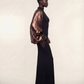 Sculpted Sleeve Gown – Bronze