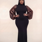 Sculpted Sleeve Gown – Bronze