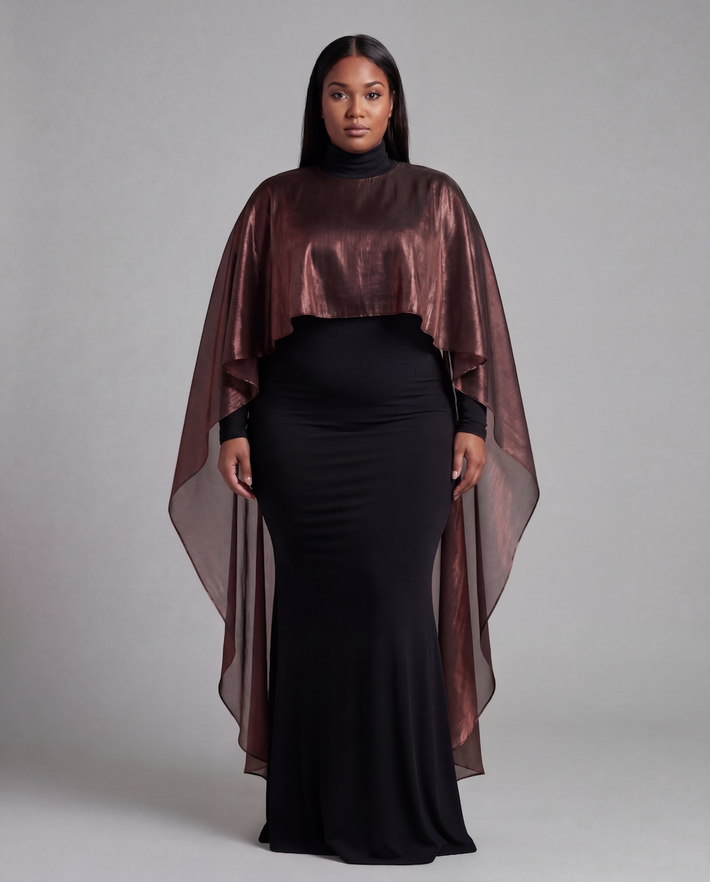 Cape Gown – Aubergine