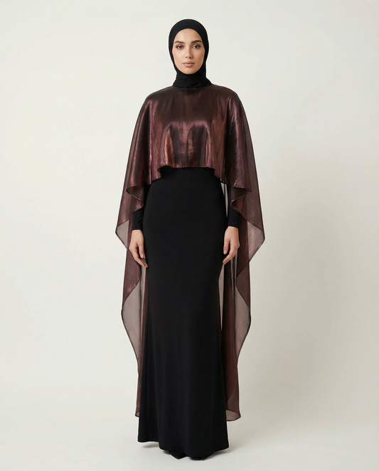 Cape Gown – Aubergine