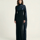 Draped Gown – Dark blue