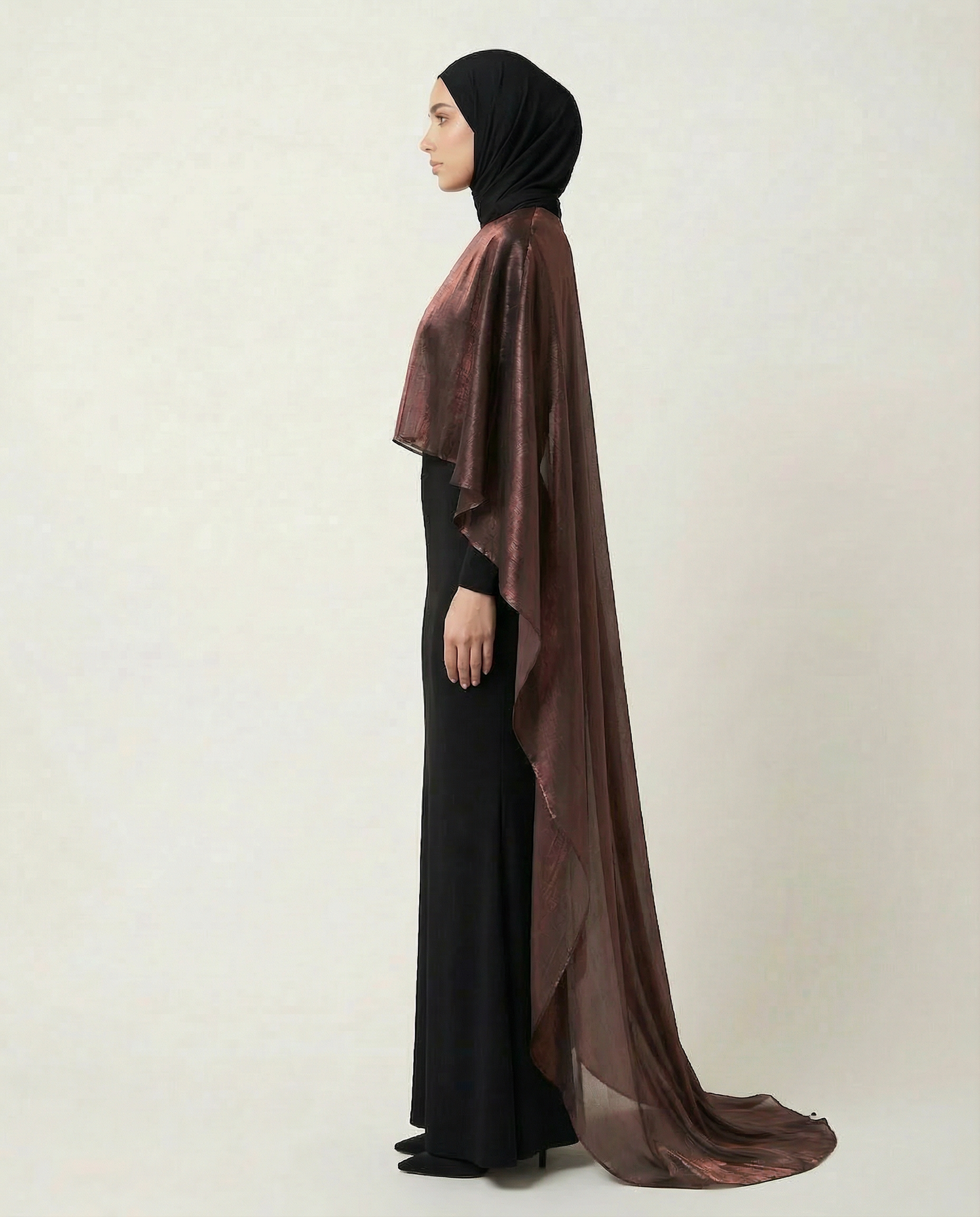 Cape Gown – Aubergine