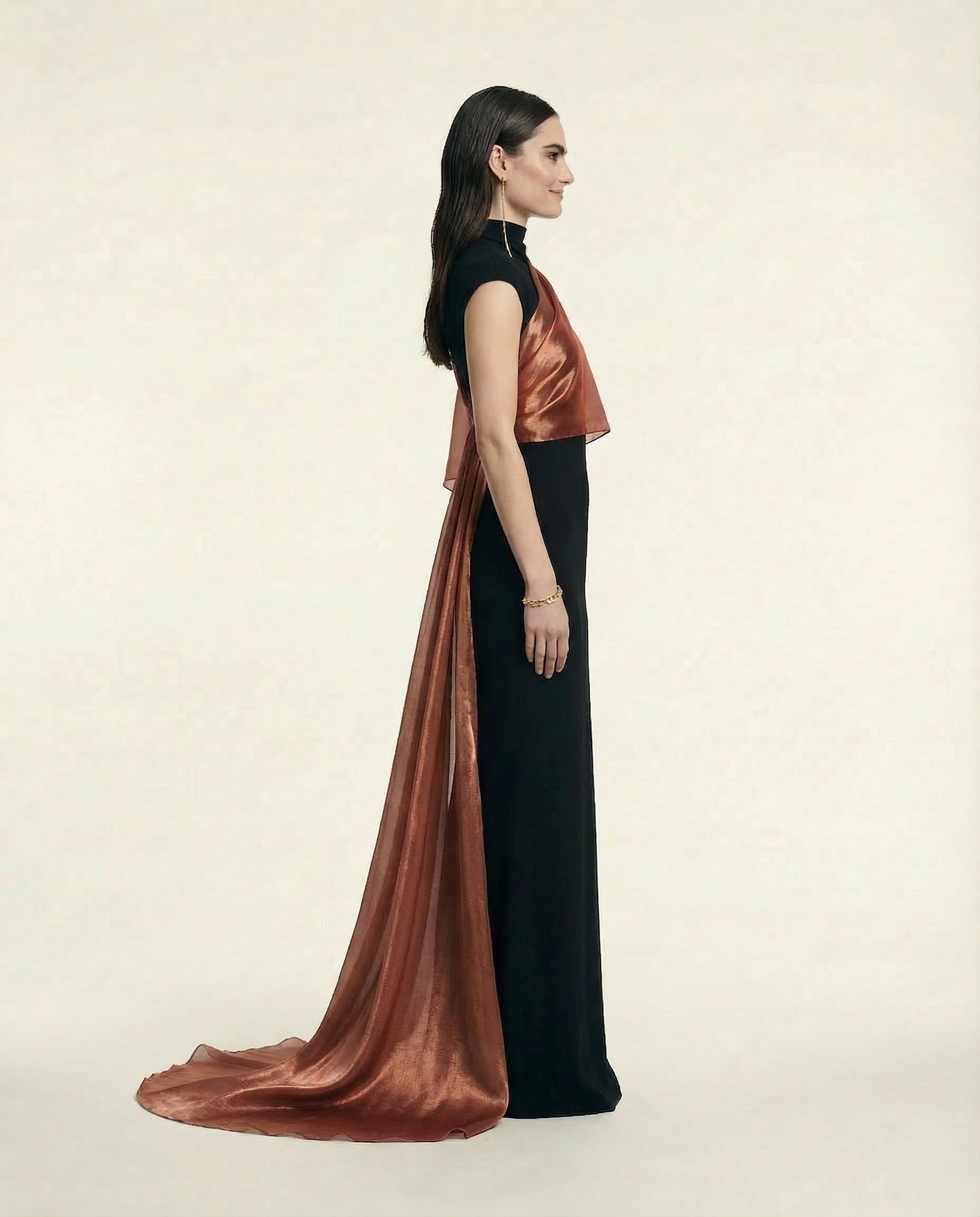 One-Shoulder Gown – Copper