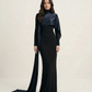 Draped Gown – Dark blue