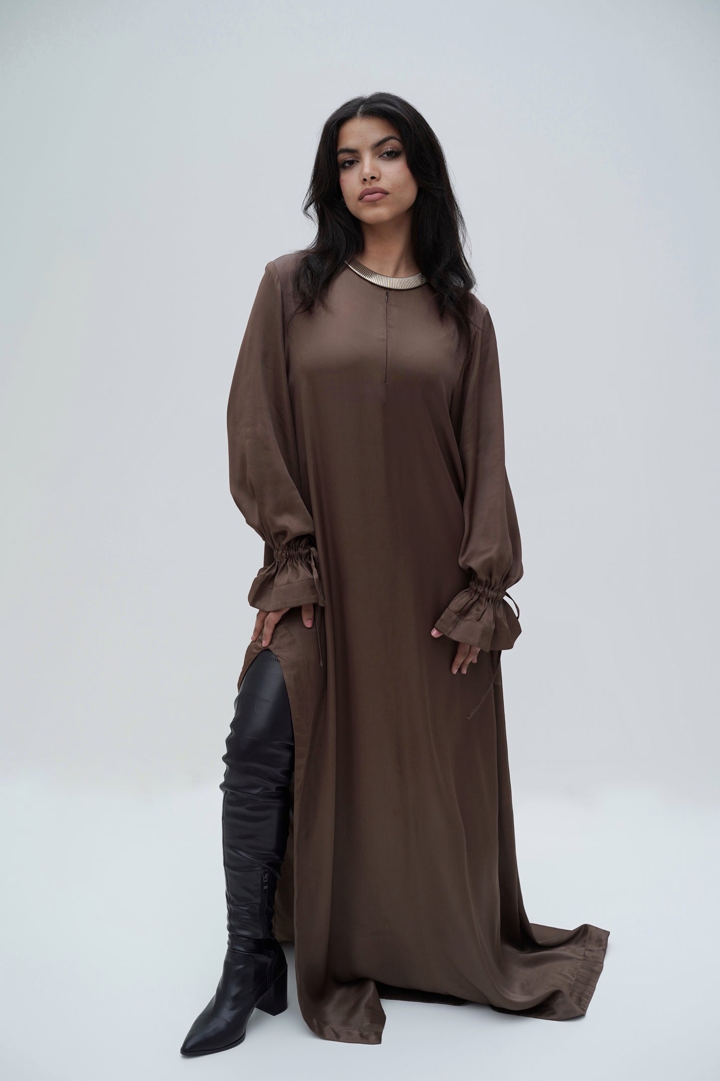 Mocha - Longline Blouse